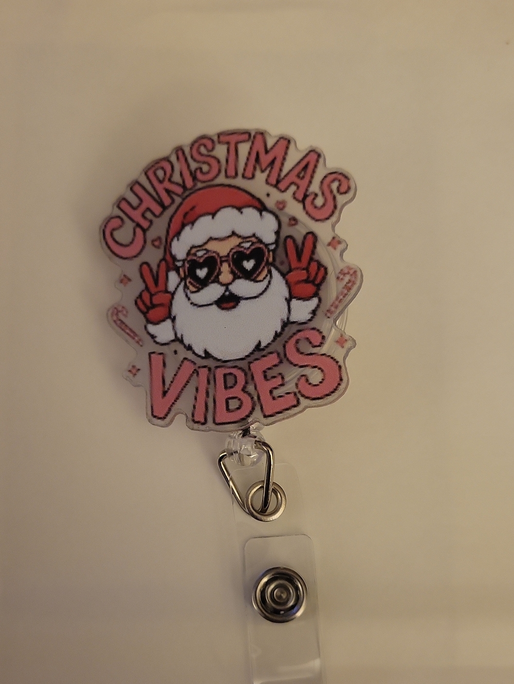 4/$25 Christmas Vibes Santa Badge Reel